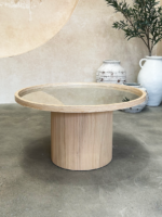 Natural Mirrored Coffee Table