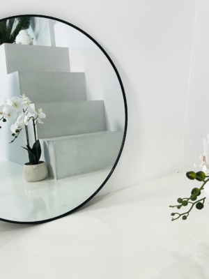 Black Round Wall Mirror