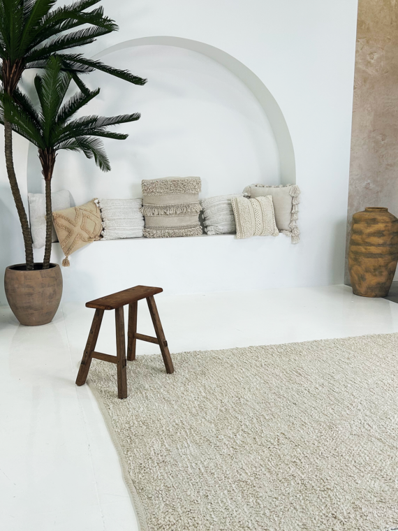 Cream Boucle Floor Rug