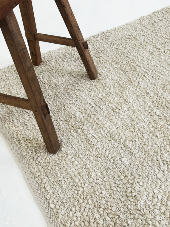 Cream Boucle Floor Rug