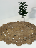 Natural Woven Mandala Floor Rug
