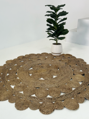 Natural Woven Mandala Floor Rug