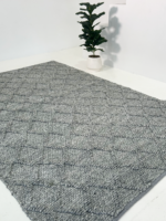 Grey Knotted Floor Rug