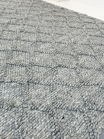 Grey Knotted Floor Rug