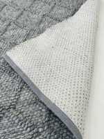 Grey Knotted Floor Rug
