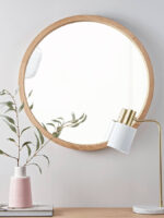 Natural Round Wall Mirror